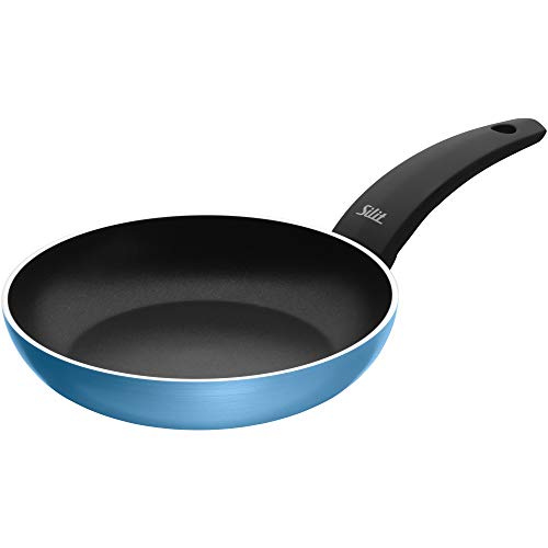 Silit Belluna Bratpfanne 20 cm Induktion, Aluminium beschichtet, Kunststoffgriff, für schonendes Braten, blau von Silit