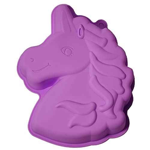 Silver-Stage Einhorn Backform Unicorn rosa Kuchenform für backen Kindergeburtstag Silikonform für Kuchen Eis Schokolade Brot Dessert Pudding BPA Freiding BPA Frei von Silver-Stage