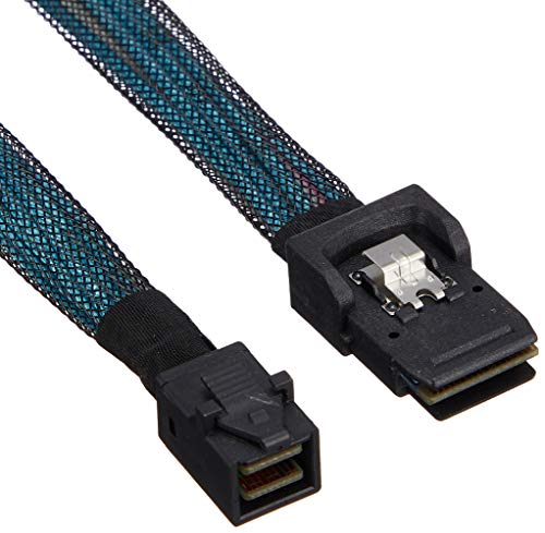 SilverStone SST-CPS06 - Internes Mini SAS HD Kabel, beidseitige 36pin SFF8643 Stecker mit Sidband-Kabel (SGPIO), 60 cm von SilverStone Technology