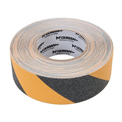 FIXMAN 190583 Rutschfestes Klebeband 50 mm x 18 m, schwarz-gelb von Fixman