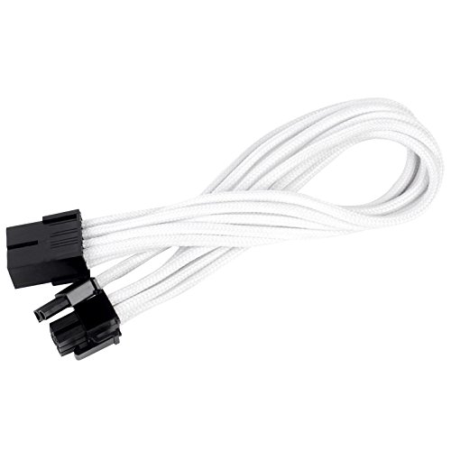 SilverStone SST-PP07-PCIW - Netzteil-Verlängerungskabel 25cm 8pin auf PCI-E 6+2pin, weiss von SilverStone Technology