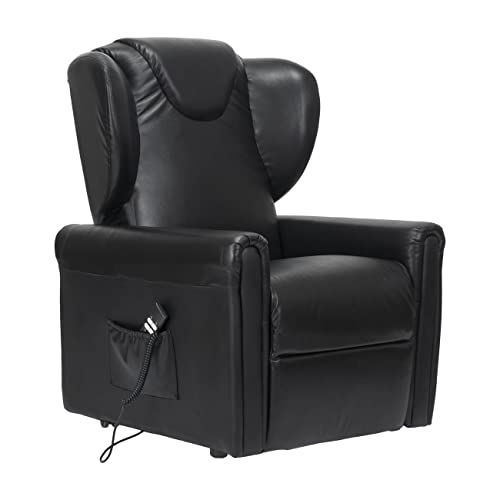 Sime LV-P2 ANPASSBAR relaxsessel elektrisch Vertikal, 2 Motoren, unabhängig verstellbare Rückenlehne, Fußbrett 2 Räder Bergere Sitzhöhe 10 cm verstellbar Leder elektrische aufstehhilfe Schwarz Sime LV-P2 ANPASSBAR relaxsessel elektrisch Vertikal, 2 Motoren, unabhängig verstellbare Rückenlehne, Fußbrett 2 Räder Bergere Sitzhöhe 10 cm verstellbar Leder elektrische aufstehhilfe Schwarz von Sime