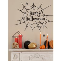 Happy Halloween Spinnennetz Wandtattoo, Dekoration von SimpleShapes