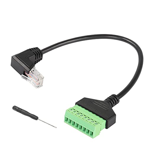 SinLoon RJ45-Schraubklemme, RJ45-Stecker auf 8-polige Schraubblockklemme, lötfreies Kabel für Cat5/6/7-Ethernet-Extender, AV-CCTV-Netzwerkadapter (Down) von SinLoon