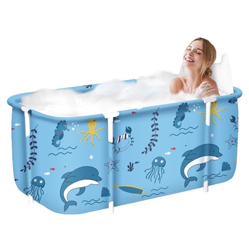 Sinbide 132cm faltbare Badewanne für Erwachsene, große Familie Badewanne für SPA, Dampfeimer für Sauna, Dusche und Eisbad, 132 x 68 x 47 cm, nicht aufblasbar (grün) von Sinbide