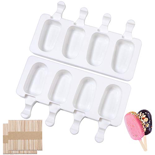 Eisformen Silikon Formen,Stieleisformen,BPA Frei Kuchen Eis am Stiel Backform, Popsicle Molds Set,Eiscreme form-Cake Pop Ice Lolly Mould Eis Selber Machen Dessertform von Sinnsally