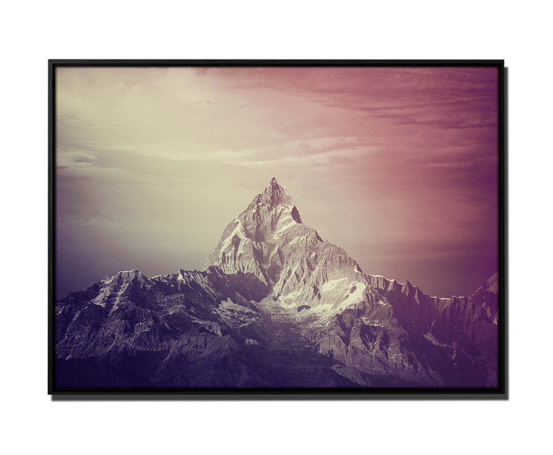 Sinus Art Leinwandbild 105x75cm Leinwandbild Petrol Natur Himalaya-Gebirge von Sinus Art