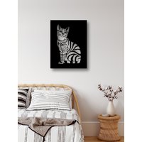 Katzen Wandkunst, Metall Wanddekoration, Kätzchen Wohnzimmer Innendekoration, Wandbehang, Led-Licht Option von SiriusWallArt