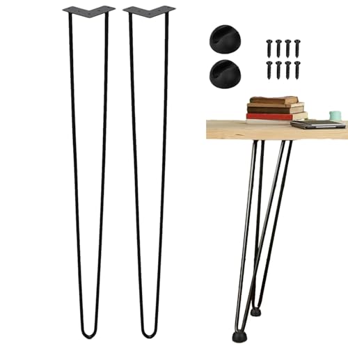 Sirseon Möbelbeine für Tisch,Möbelbeine für Schreibtisch | Mehrzweck-Stützbeine für den Haushalt - Rustikale Möbelbeine mit 120 kg Traglast, schwarzer Möbelfuß für Esstische von Sirseon