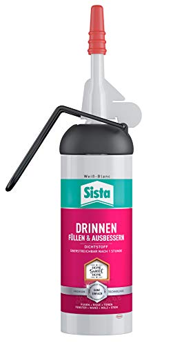 SISTA DRINNEN Füllen & Ausbessern, Fugen Dichtstoff für den Innenbereich, einfach verwendbarer Acryl Fugenfüller zum Ausbessern, überstreichbar nach 1 Stunde, 1x100ml Spender von Sista