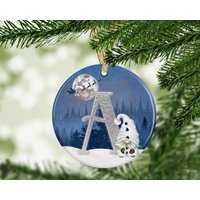 Gonk Gonks Weihnachten Personalisierte Blau Kinder Weihnachtsgeschenk Andenken Neuheit Christbaumkugel Baum Xmas Sohn Mama Freundin Papa Tochter von SisterSarcastic