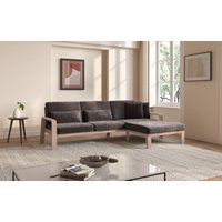 sit&more Ecksofa "Kolding L-Form", Armlehnen aus Buchenholz in natur, verschiedene Bezüge und Farben von Sit&More