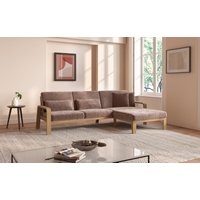 sit&more Ecksofa "Kolding L-Form", Armlehnen aus Buchenholz in natur, verschiedene Bezüge und Farben von Sit&More