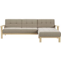 sit&more Ecksofa "Billund L-Form", Armlehnen aus Buchenholz in natur, verschiedene Bezüge und Farben von Sit&More