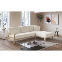 sit&more Ecksofa "Billund L-Form", Armlehnen aus Buchenholz in natur, verschiedene Bezüge und Farben von Sit&More