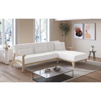 sit&more Ecksofa "Billund L-Form", Armlehnen aus Buchenholz in natur, verschiedene Bezüge und Farben von Sit&More