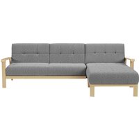 sit&more Ecksofa "Billund L-Form", Armlehnen aus Buchenholz in natur, verschiedene Bezüge und Farben von Sit&More