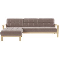 sit&more Ecksofa "Billund L-Form", Armlehnen aus Buchenholz in natur, verschiedene Bezüge und Farben von Sit&More