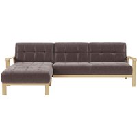 sit&more Ecksofa "Billund L-Form", Armlehnen aus Buchenholz in natur, verschiedene Bezüge und Farben von Sit&More