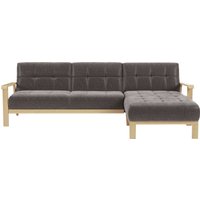 sit&more Ecksofa "Billund L-Form", Armlehnen aus Buchenholz in natur, verschiedene Bezüge und Farben von Sit&More