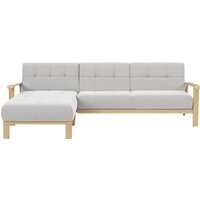 sit&more Ecksofa "Billund L-Form", Armlehnen aus Buchenholz in natur, verschiedene Bezüge und Farben von Sit&More