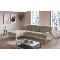 sit&more Ecksofa "Billund L-Form", Armlehnen aus Buchenholz in natur, verschiedene Bezüge und Farben von Sit&More