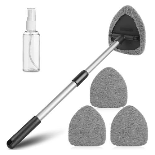 Auto Scheibenreiniger Set, 5er Schnefie scheibenreiniger,Auto scheibenreiniger innen mit Waschbar Mikrofaser Wischtuch 30ml Sprühflasche Reinigungstuch Aufbewahrungstasche für Auto Home Küchen,Grau Auto Scheibenreiniger Set, 5er Schnefie scheibenreiniger,Auto scheibenreiniger innen mit Waschbar Mikrofaser Wischtuch 30ml Sprühflasche Reinigungstuch Aufbewahrungstasche für Auto Home Küchen,Grau von Sivono