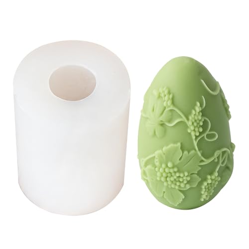 Silikonform Ostern, 3D Ostereier Silikonformen Gießformen, Blume Eier Kerzenform Seifenform Epoxidharz Formen Eier Silikonform Für Sojawachs Kerzen, Seife, Gips, Ostergeschenke (B) von Skeadex