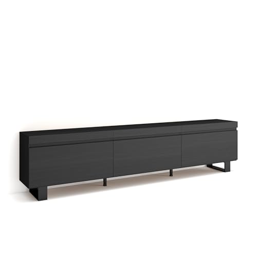 Skraut Home | TV-Schrank, Lowboard | für Wohnzimmer und Esszimmer | 240x57x35 cm | Industriedesign | Moderner Stil | Schwarz Skraut Home | TV-Schrank, Lowboard | für Wohnzimmer und Esszimmer | 240x57x35 cm | Industriedesign | Moderner Stil | Schwarz von Skraut Home