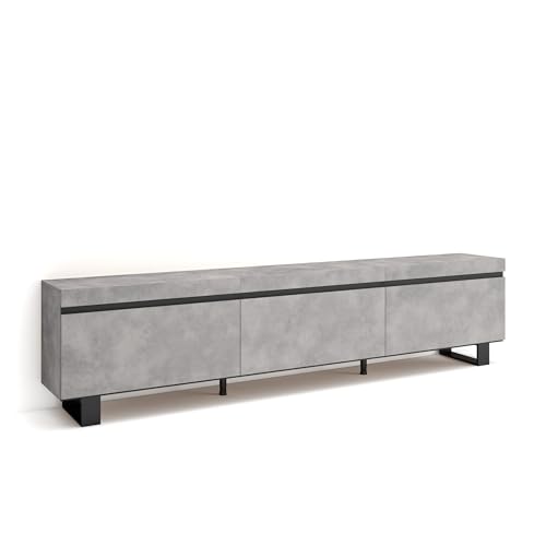 Skraut Home | TV-Schrank, Lowboard | für Wohnzimmer und Esszimmer | 240x57x35 cm | Industriedesign | Moderner Stil | Zement Skraut Home | TV-Schrank, Lowboard | für Wohnzimmer und Esszimmer | 240x57x35 cm | Industriedesign | Moderner Stil | Zement von Skraut Home