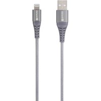 Skross USB-Kabel USB 2.0 USB-A Stecker 1.20m Grau Rund, Flexibel, Stoff-Ummantelung SKCA0011A-MFI120 von Skross