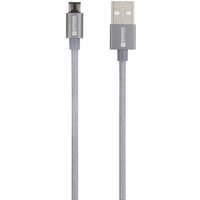 Skross USB-Kabel USB 2.0 USB-A Stecker 1.20m Space Grau Rund, Flexibel, Stoff-Ummantelung SKCA0010A- von Skross
