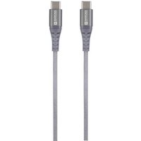 Skross USB-Kabel USB 2.0 USB-C® Stecker, USB-C® Stecker 1.20m Space Grau Rund, Flexibel, Stoff-Umm von Skross