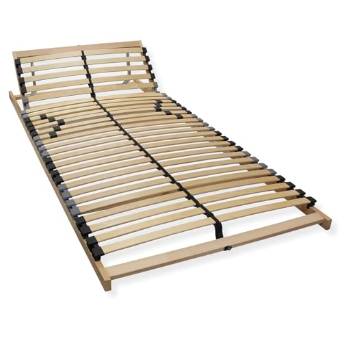 Sleepneo Lattenrost 120x200, Kopfteil verstellbar, Ergonomischer 7 Zonen Lattenrost, Buchenholz, 28 Latten, Lattenrost Selbstmontage, hohe Traglast bis 150Kg von Sleepneo