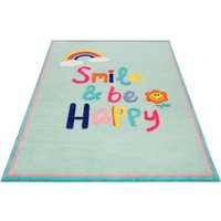 SMART KIDS Kinderteppich "Happy me", rechteckig, Regenbogen Blume, Konturenschnitt von Smart Kids