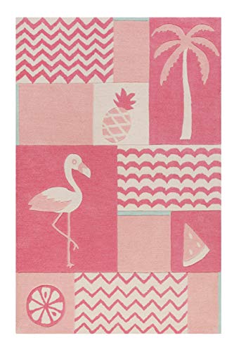 Smart Kids , Moderner Kinderteppich Kurzflor für Kinderzimmer, Fruity Flamingo (160 x 230 cm, rosa) von Smart Kids