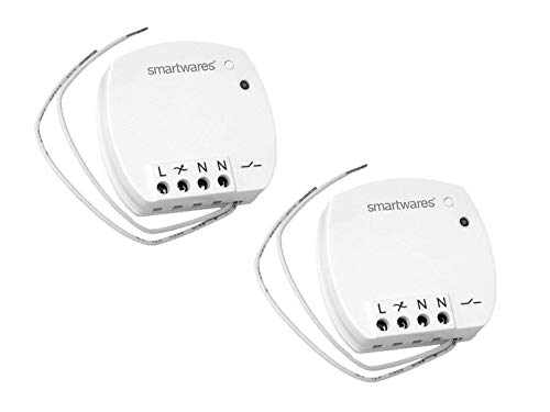 2 x Mini Funk-Einbauschalter Umrüsten von Lichtschalter in Funkschalter von Smartwares