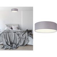 Deckenleuchte mit led, Stoff grau/Abdeckung satiniert, ø 30 cm, ceiling dream von Smartwares