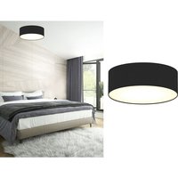 Deckenlampe mit led, Stoff schwarz/Abdeckung satiniert, ø 30 cm, ceiling dream von Smartwares