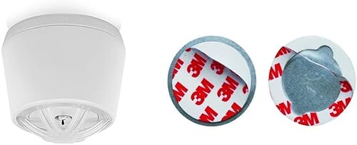 Smartwares RM640K 10-Jahres Mini-Hitzemelder für Räume wie Bad/Küche, Maße nur Ø50x43 mm + Magnet Befestigung für Mini Rauchmelder, RMAG3_SW von Smartwares