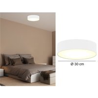 Trendige Deckenlampe, Stoff weiß/satinierte Abdeckung, ø 30 cm, ceiling dream von Smartwares