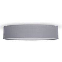 Zeitlose runde Deckenleuchte mit Stoffschirm in Grau ø 50cm - ceiling dream von Smartwares