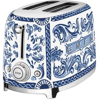 Smeg Toaster "TSF01DGBEU", 2 Schlitze, für 2 Scheiben, 950 W, Dolce & Gabbana Blue Mediterraneo von Smeg