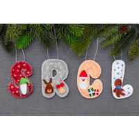 Adventskalender Füller Für Kinder, Filz Brief Ornament, Personalisierte Weihnachtsschmuck Initiale von SmilingBabyBook