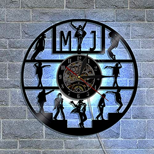 Vinyl Wanduhr Jackson Classic Dance Step Wanduhr mit LED Nachtlicht Funktion Wanduhr Geschenk für Liebhaber Vinyl Wanduhr Jackson Classic Dance Step Wanduhr mit LED Nachtlicht Funktion Wanduhr Geschenk für Liebhaber von Smotly