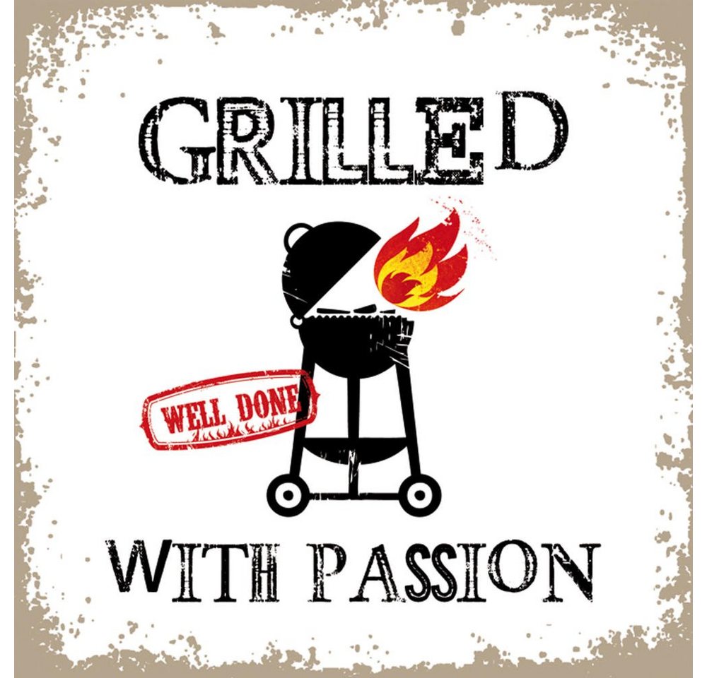 Sniff Papierserviette Grilled With Passion White 20 Stück von Sniff