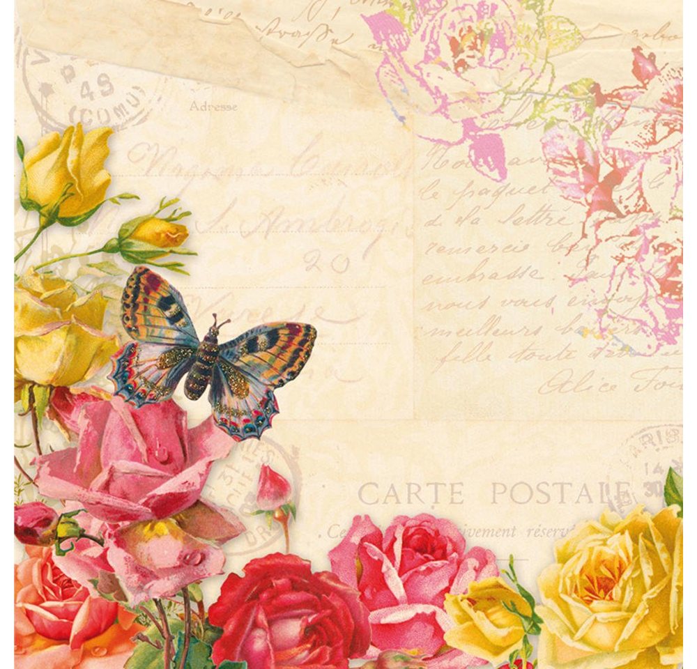 Sniff Papierserviette Vintage Butterflies 20 Stück von Sniff