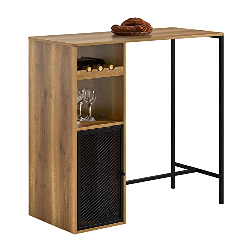 SoBuy FWT97-PF Bartisch Esstisch Balkontisch Küchentisch Bistrotisch Stehtisch Bartresen Balkontisch Beistelltisch im Industrie-Design BHT ca.: 110x105x50cm von SoBuy