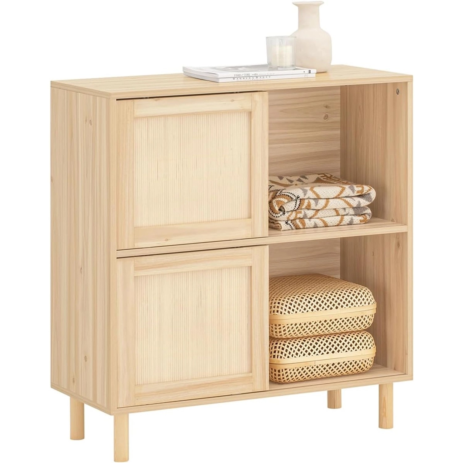 SoBuy Sideboard Kommode Küchenschrank Flurschrank Lowboard Natur FSB87-N von SoBuy