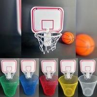 Benutzerdefinierte Basketballkorb Gemalter Mülleimer - Home Office Dekor Schreibtischzubehör Basketball Svg Boho Neuheit Badezimmer Büro von SoEpicCreations